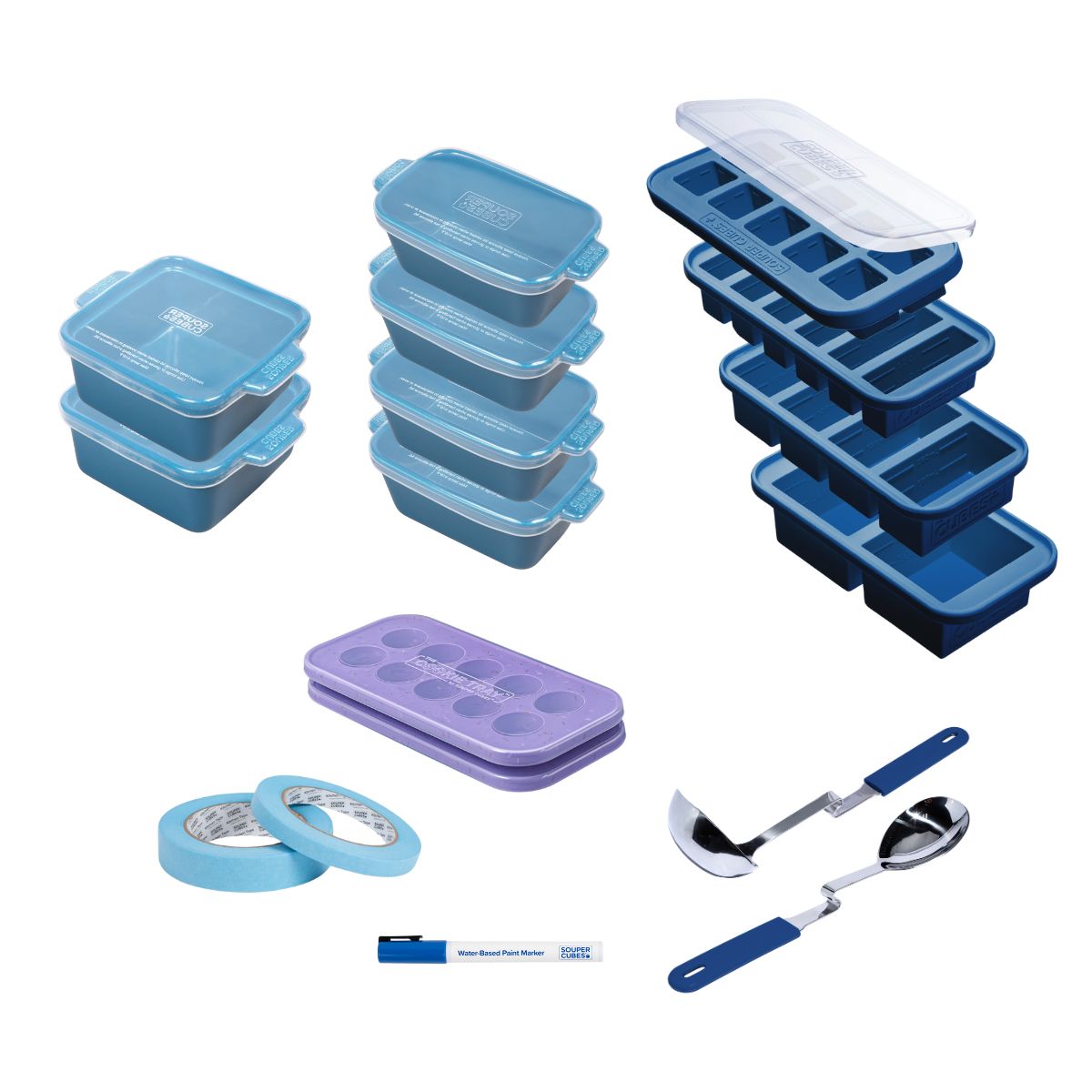 Freezer tray complete set in blueberry