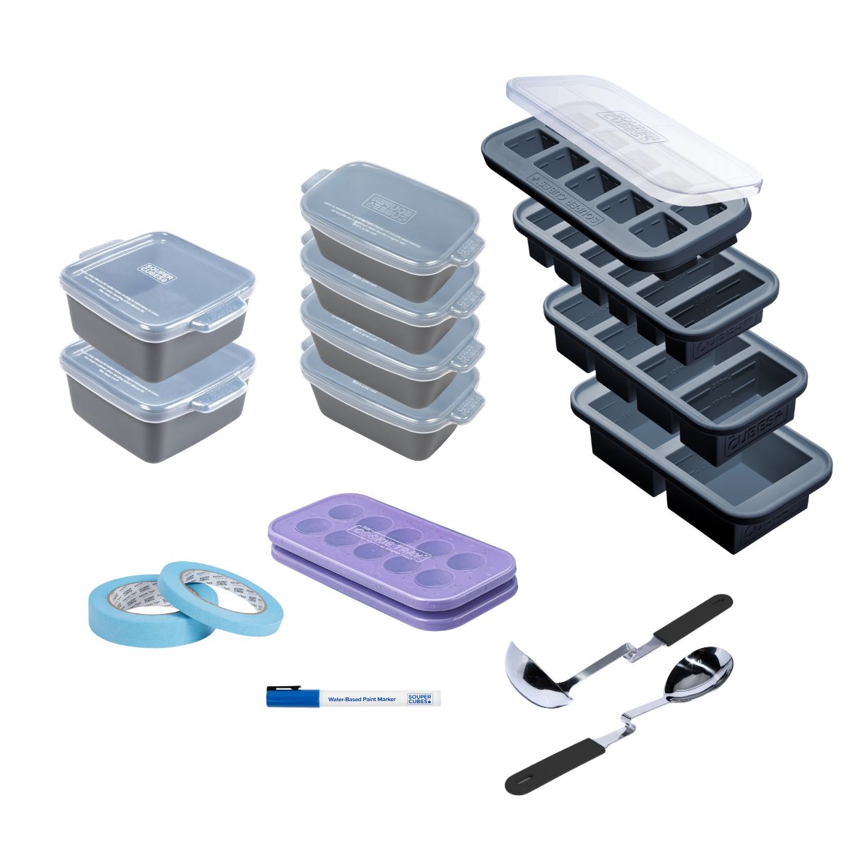Freezer tray complete set in charcoal
