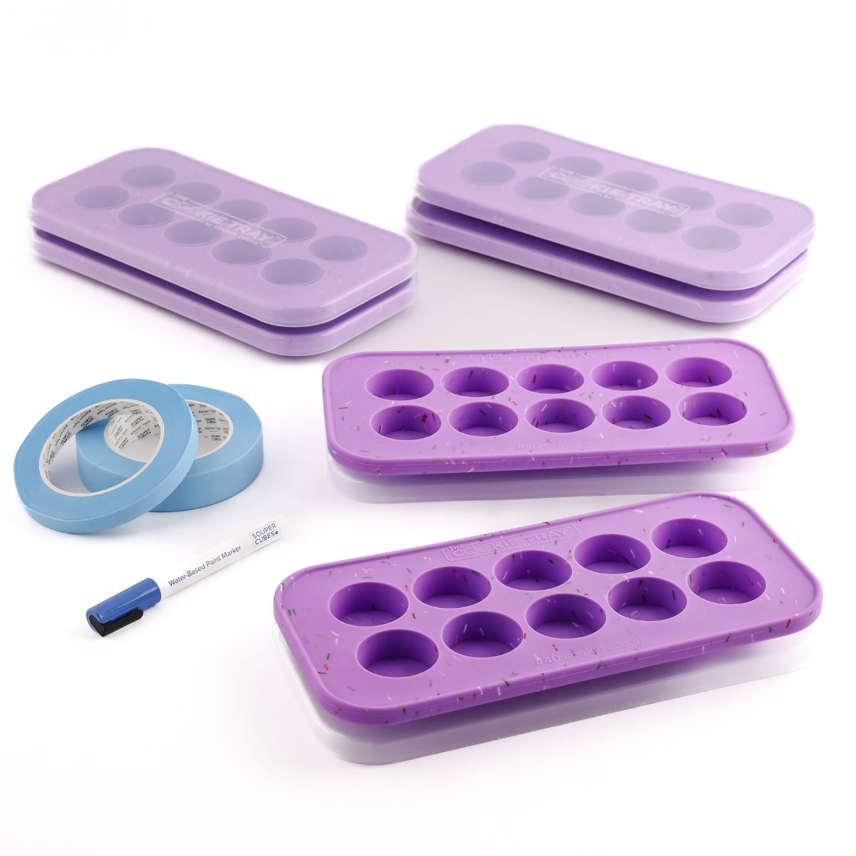 Silicone cookie baking trays set