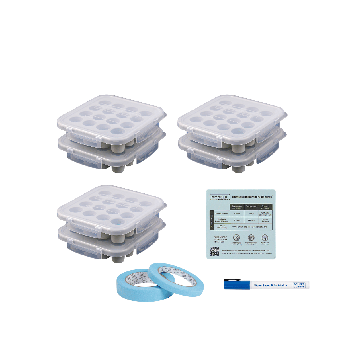 MyMilk Breast Milk Trays 16-piece Set