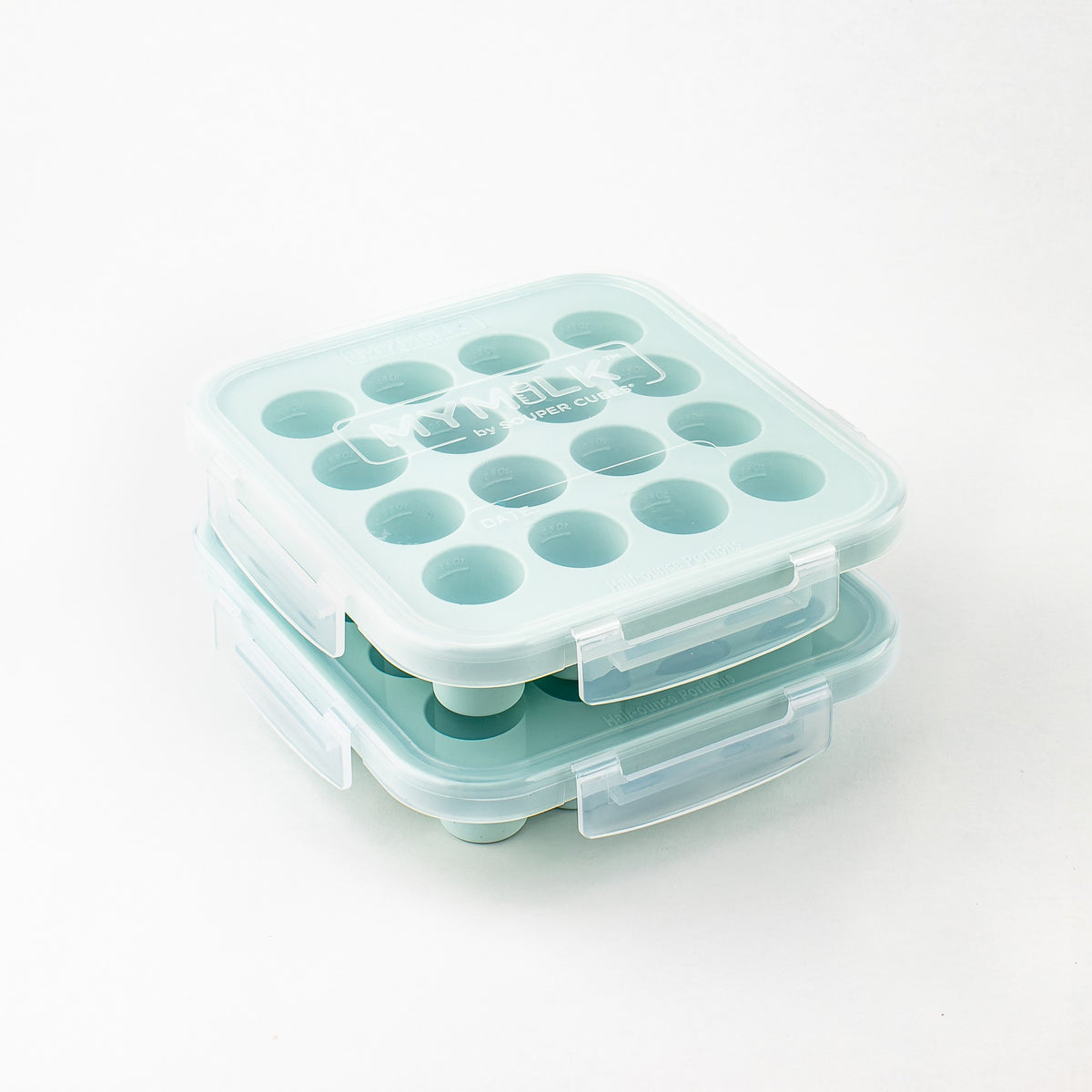 MyMilk Trays in Mint Stacked