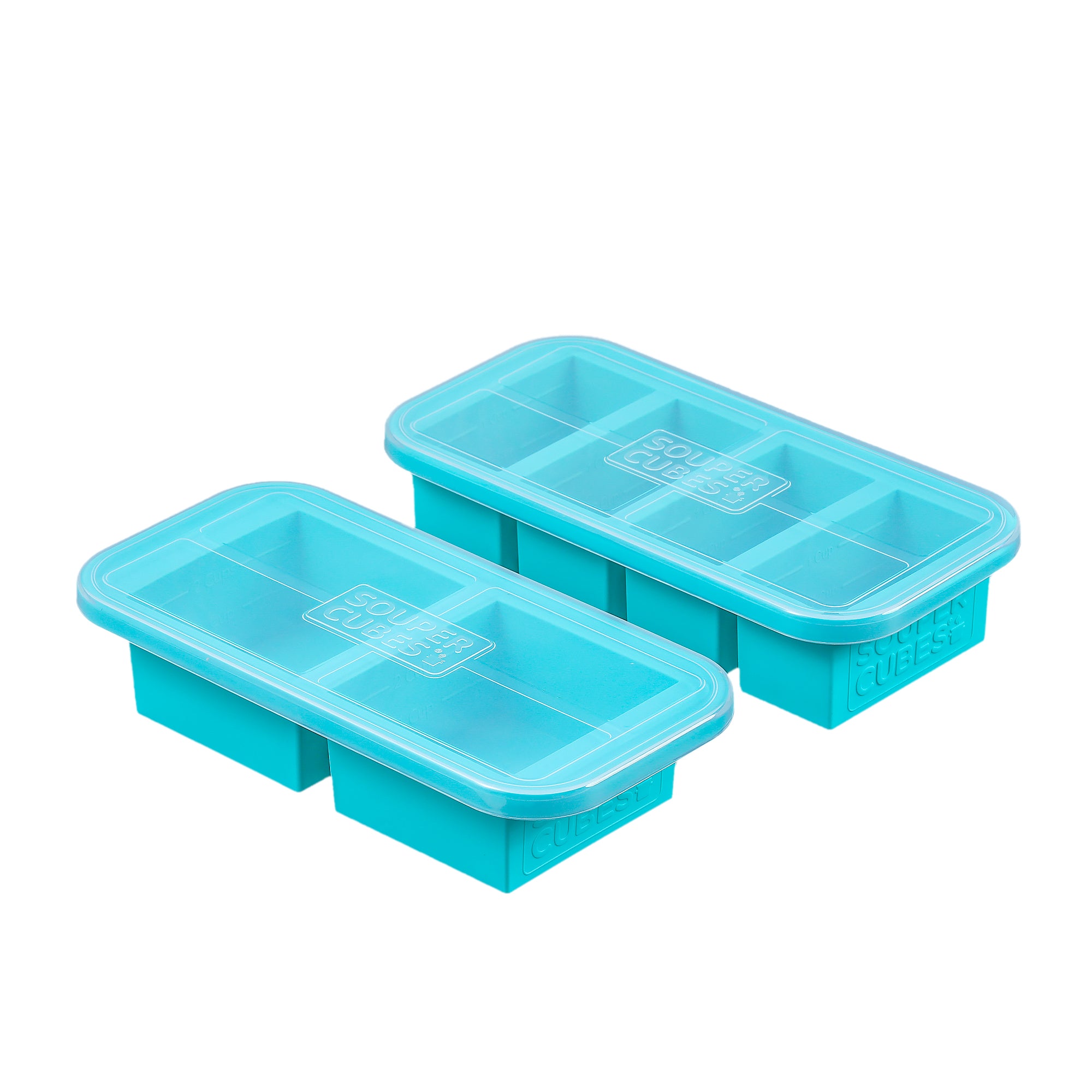 Souper Cubes 1/2 Cup Silicone Freezer Tray With Lid - Easy Meal Prep  Container and Kitchen Storage Solution - Silicone Mold for Soup and Food  Storage