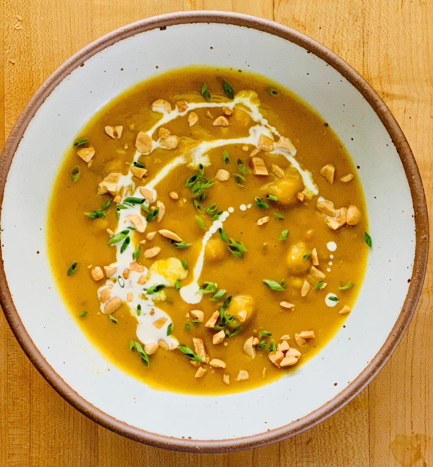 Coconut Curry Butternut Squash Soup with Chickpeas