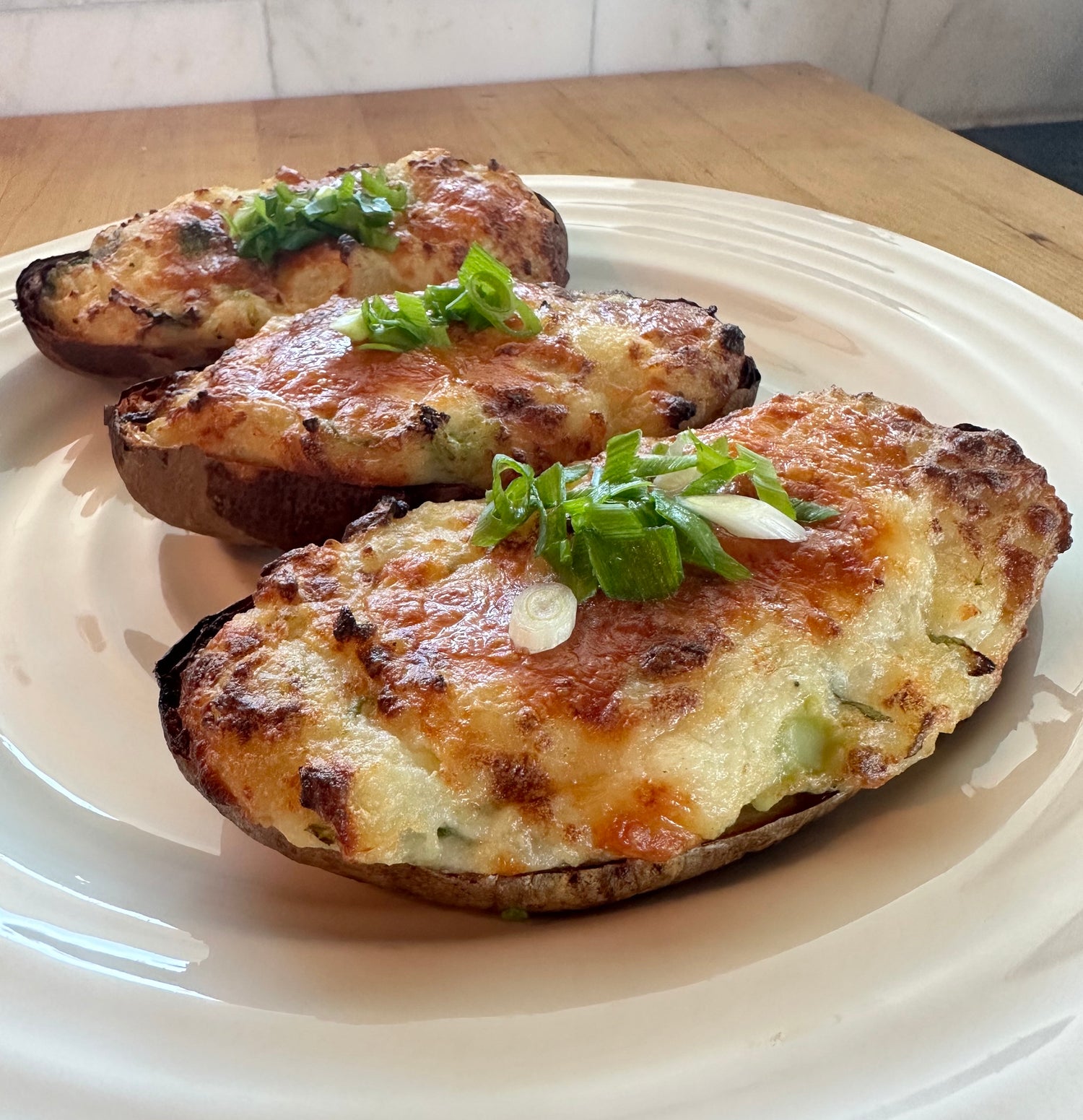 Twice Baked Potatoes with Broccoli & Cheddar