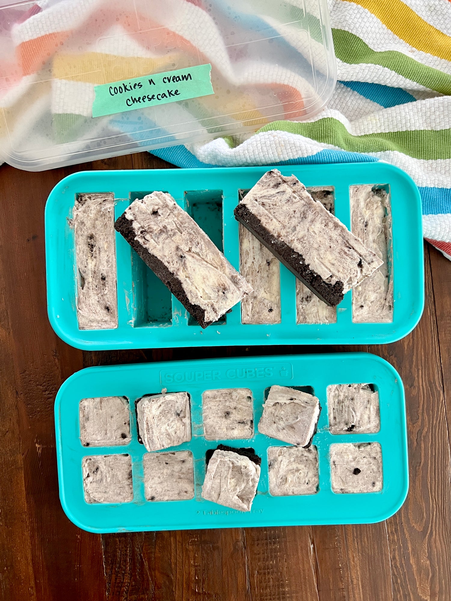 No Bake Cookies and Cream Cheesecake Ice Cream Bars