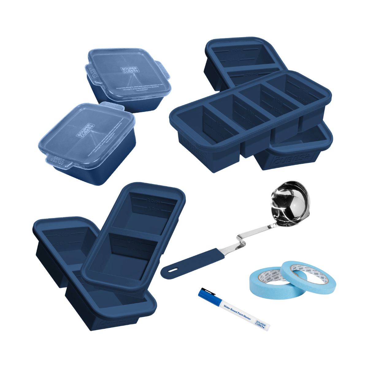 16-piece freezer essential set in blueberry
