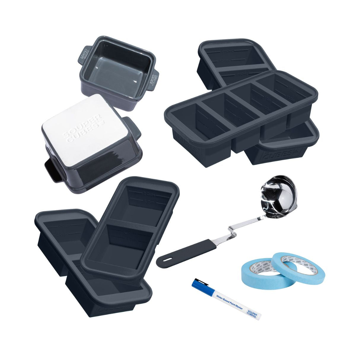 16-piece freezer essential set in charcoal