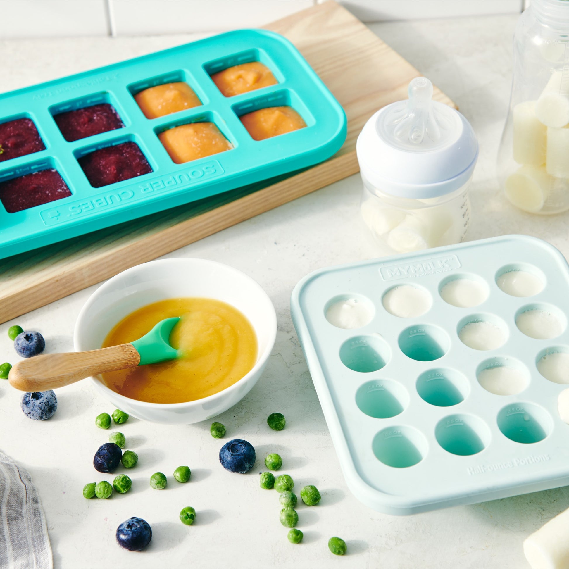 Souper Cubes MyMilk Baby Food Freezer Tray With Lid - 1/2 Oz Silicone  Breast Milk Freezer Tray - Perfect Storage Container for Baby Food, Purees,  and