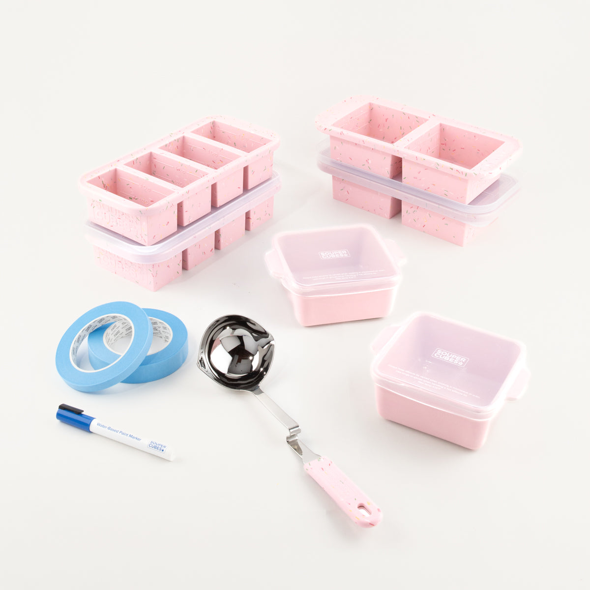 16-piece freezer essential set in cotton candy