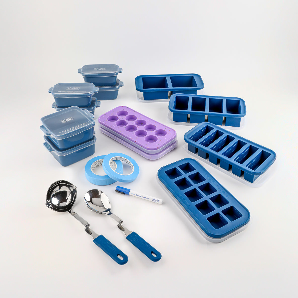 Freezer tray complete set in blueberry