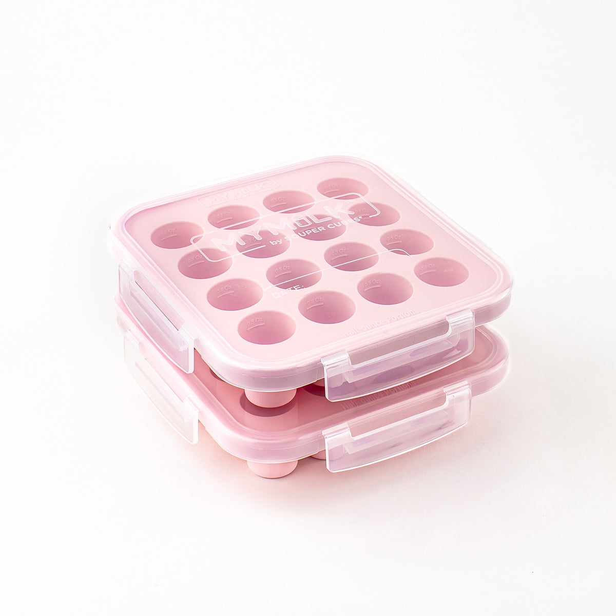 MyMilk Trays in Pink Stacked