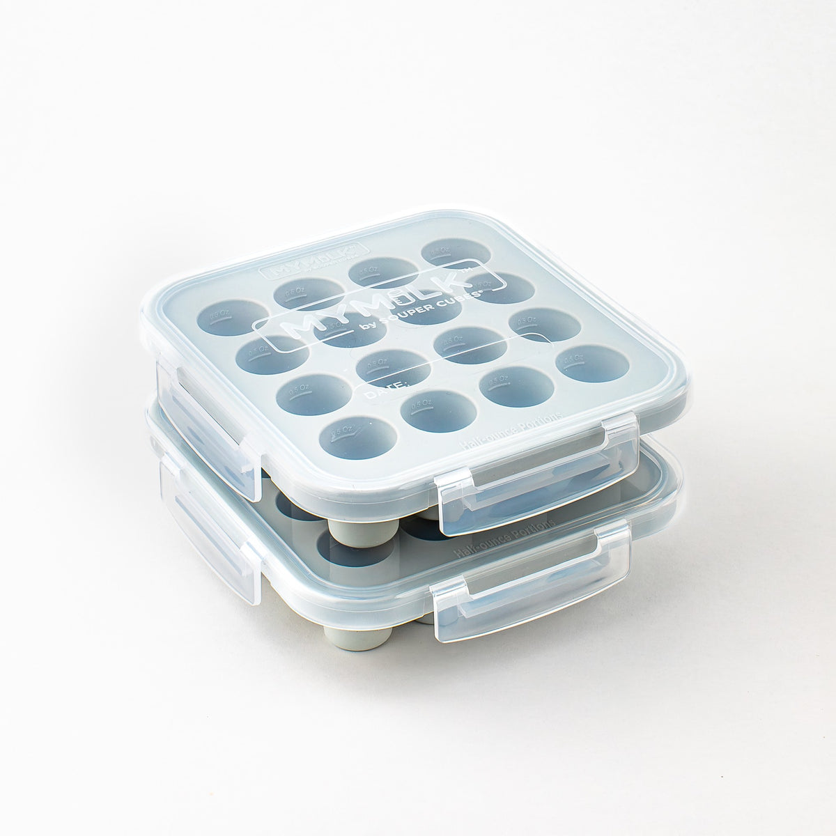 MyMilk Trays in Gray Stacked