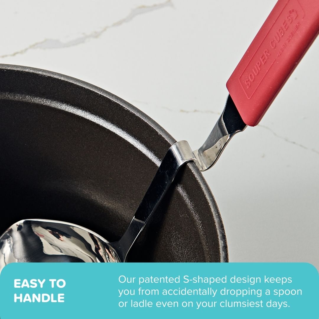 Ladle resting in a pot