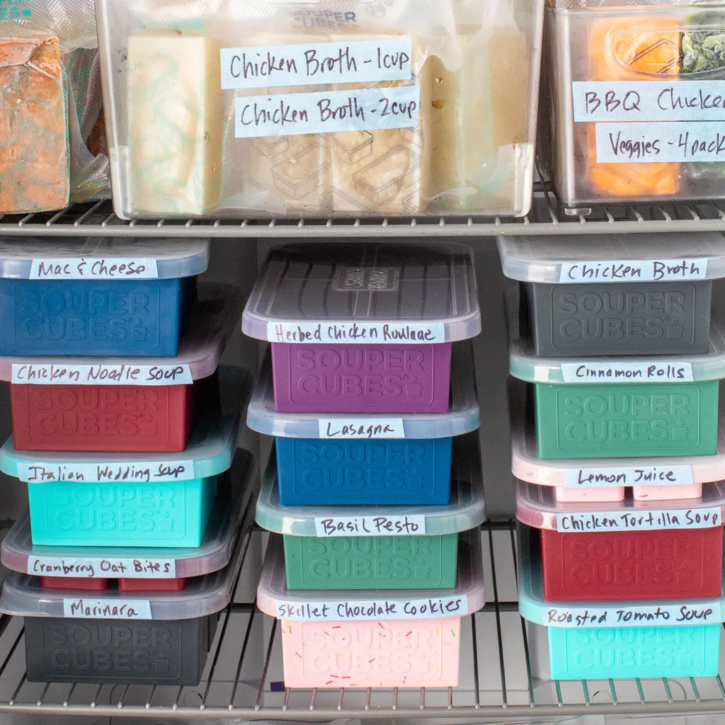 Freezer organized with souper cubes