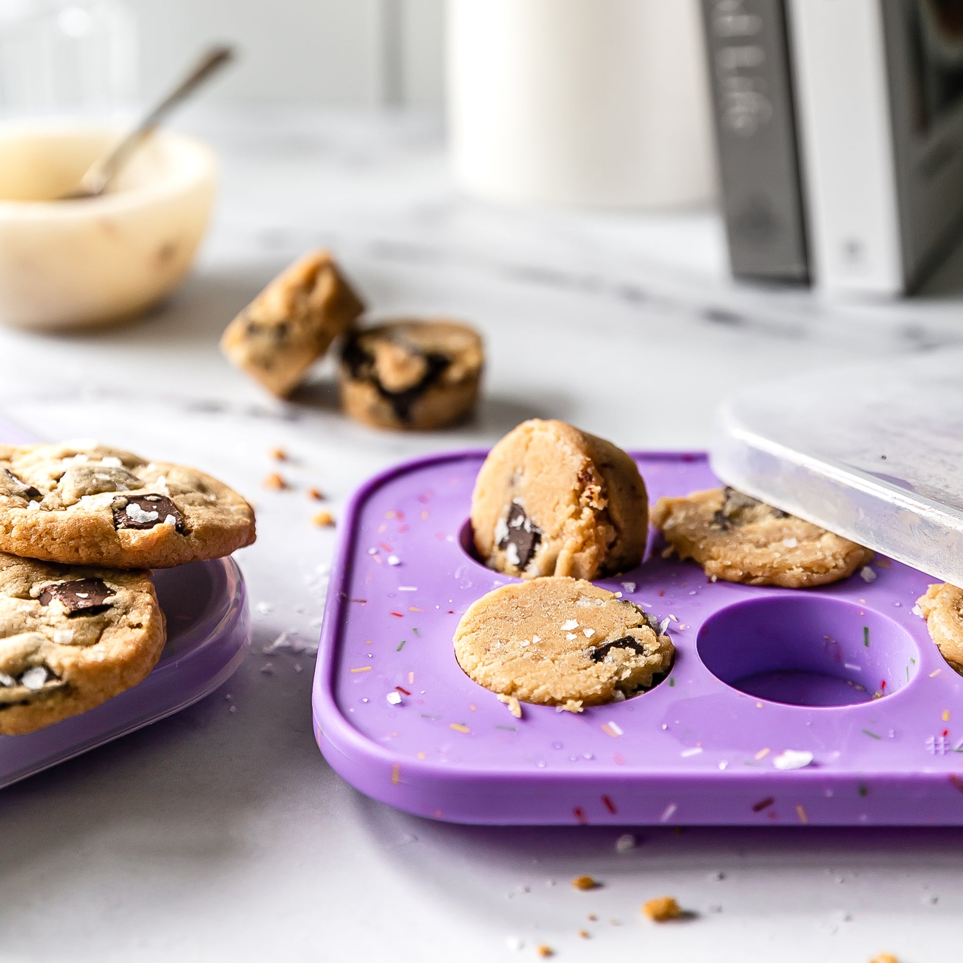 Small Cookie Scoop Set - 2 PCS Include 1 tsp / 2 tsp Cookie Dough